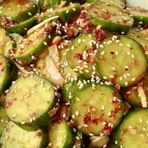 Spicy cucumber salad
