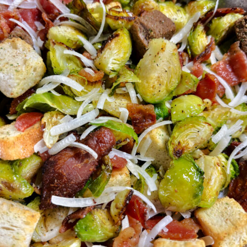Roasted Brussels Caesar salad