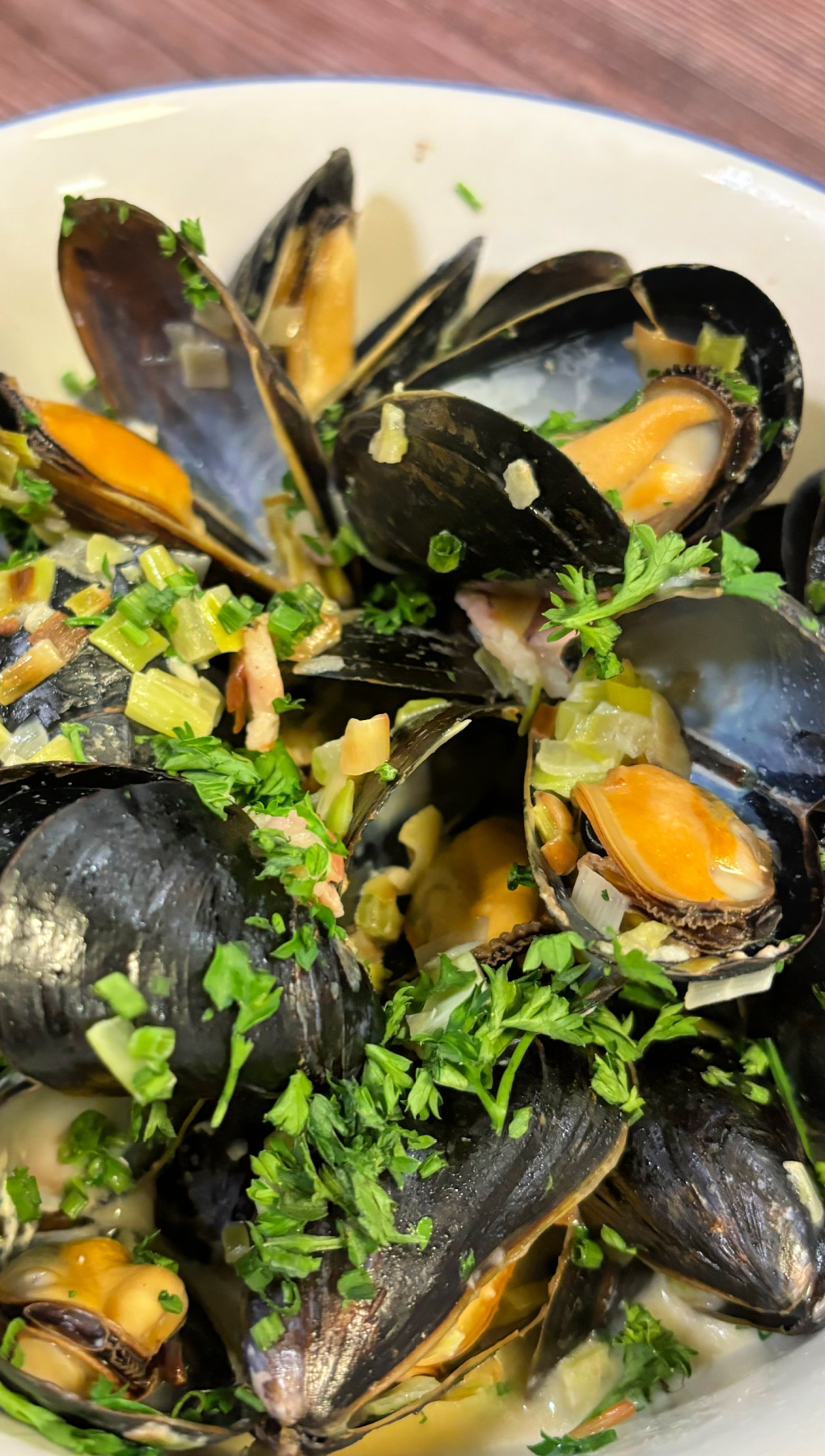Irish Whiskey Cream Mussels
