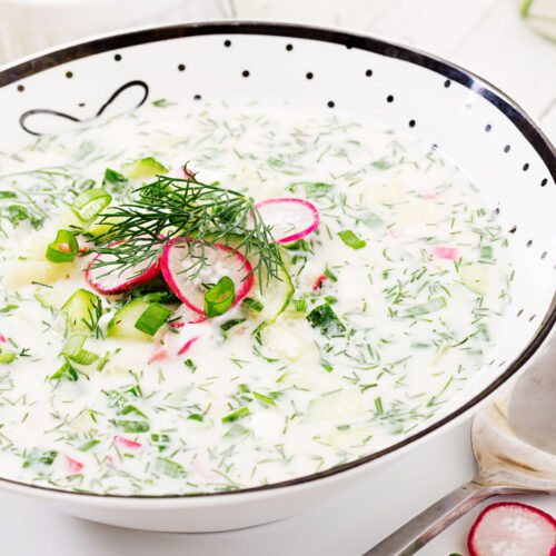 cold cucumber yogurt soup