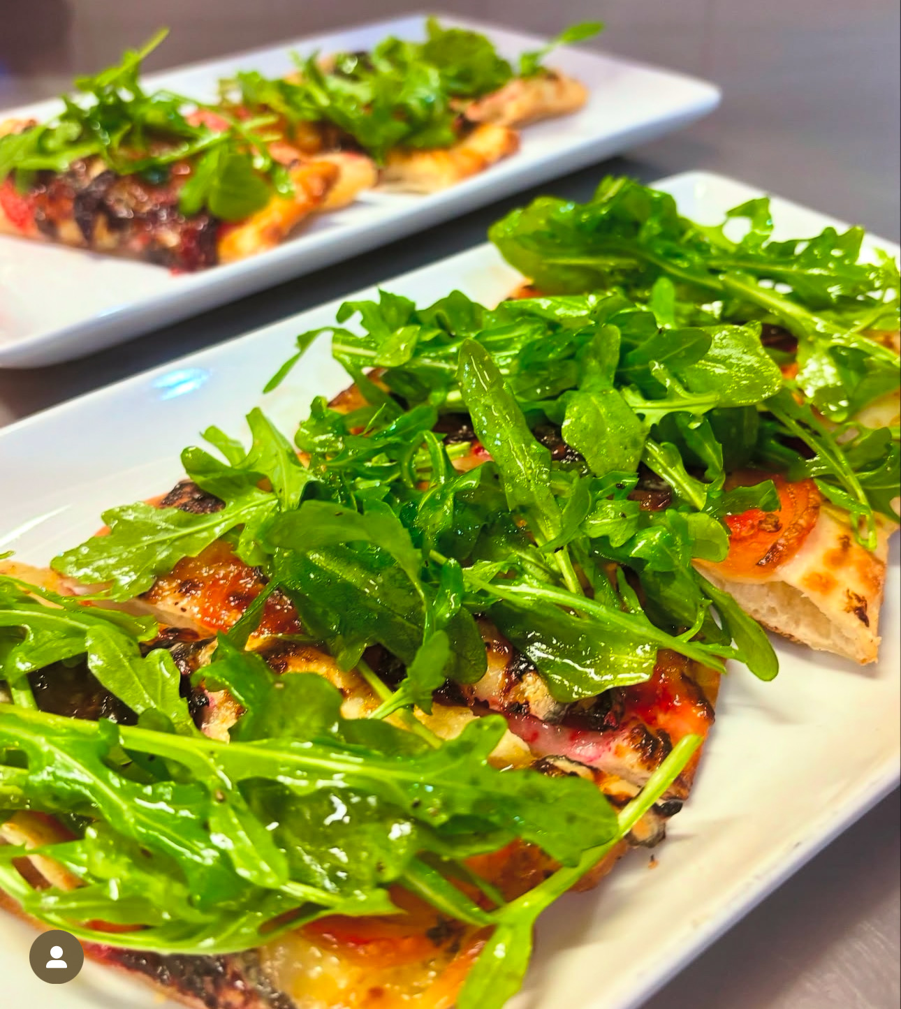 Beet Pizza with Goat Cheese, Hot Honey, & Arugula