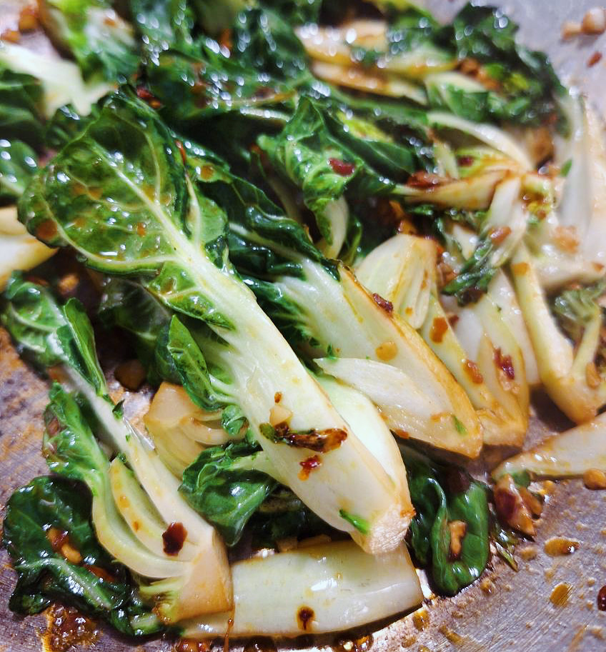 Easy Spicy Bok choy