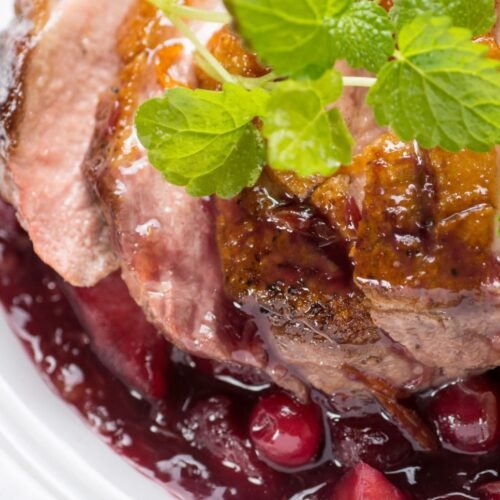 Pork Tenderloin wih Balsamic Cranberry Sauce