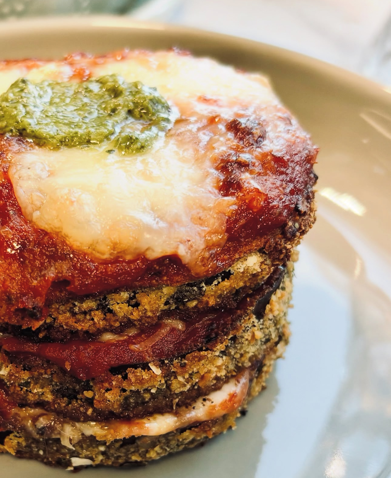 Crispy Eggplant Parmesan Stacks