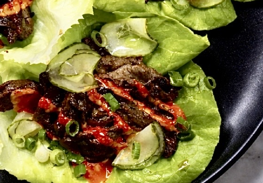 Firecracker Beef Lettuce Cups