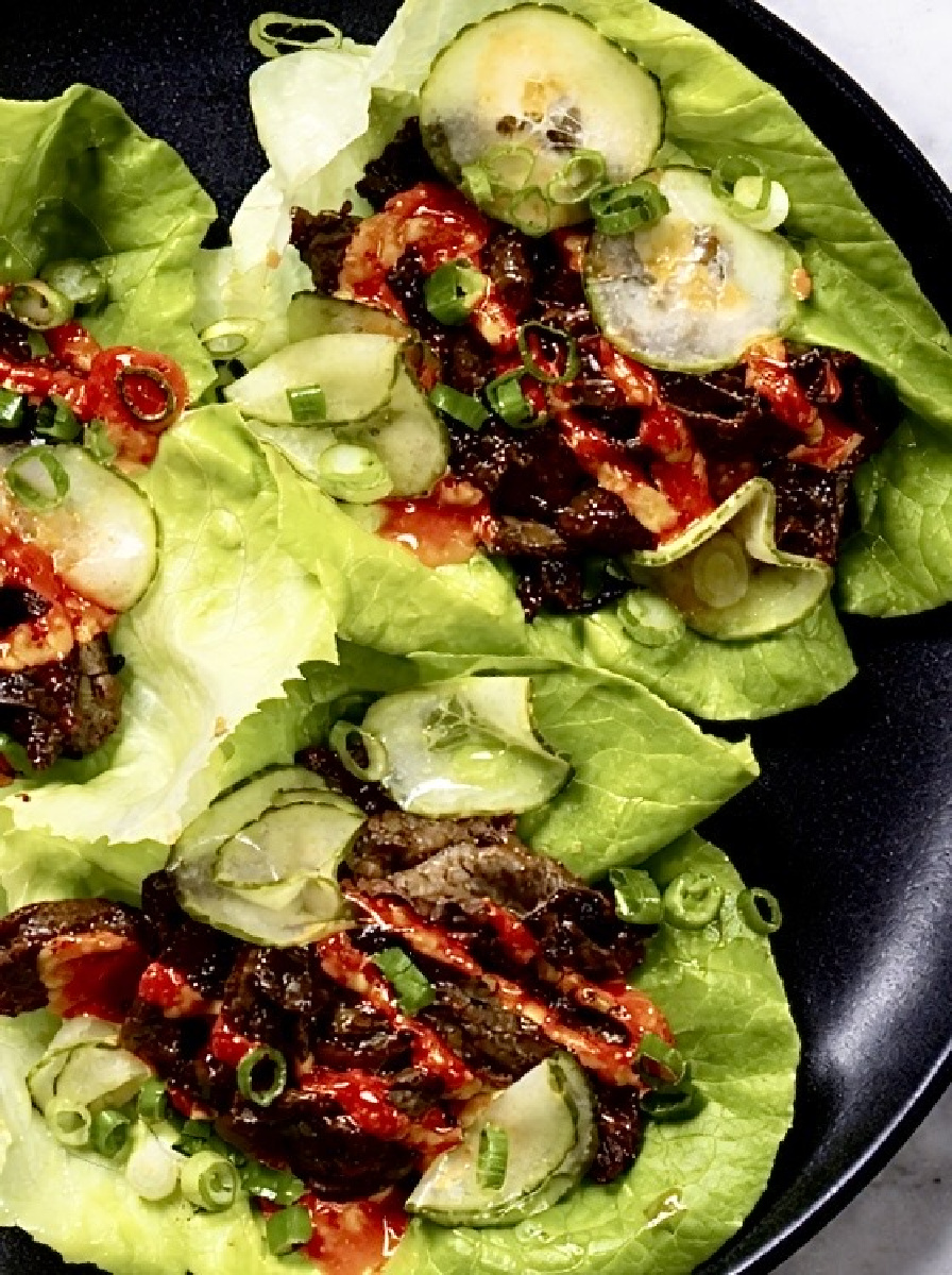 Firecracker Beef Lettuce Cups