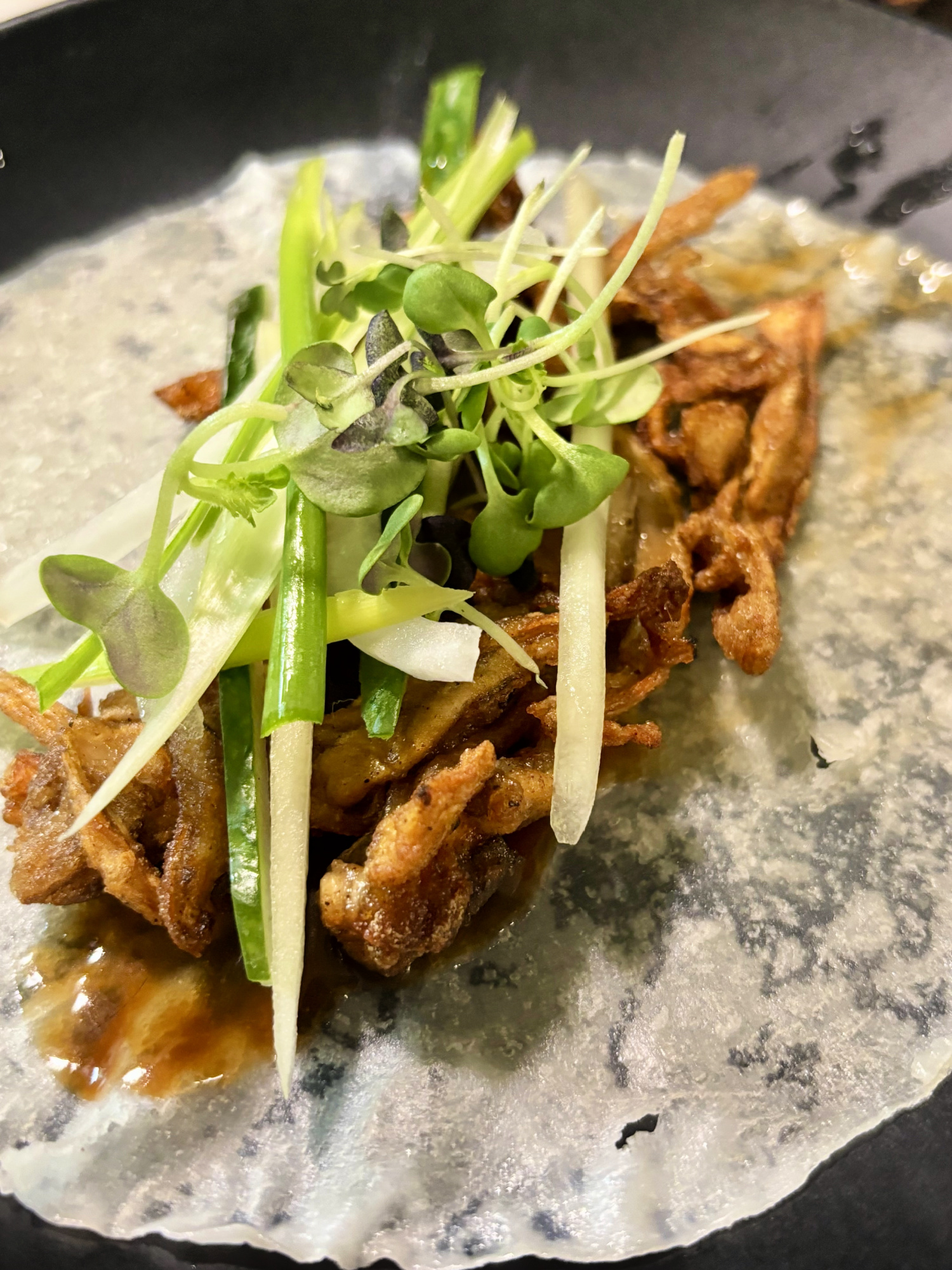 NL vegan Crispy peking duck pancakes
